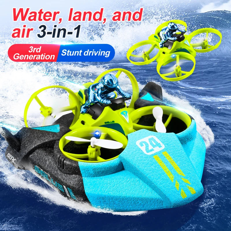 RC 3 in 1 Sea Land And Air Flying Boat Car Toy