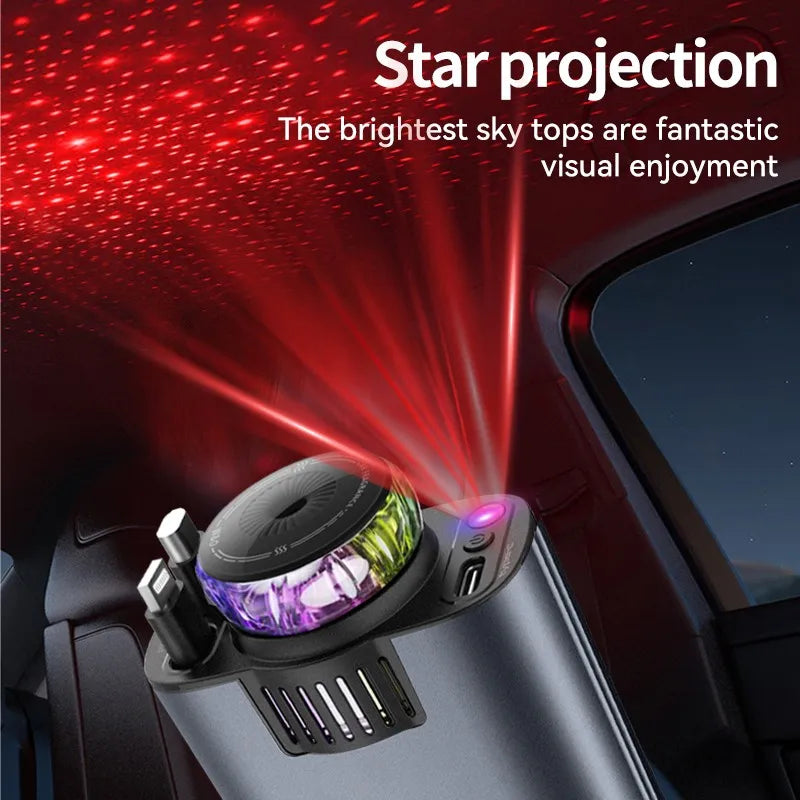 5-in-1 Car fast charger with Air Freshener