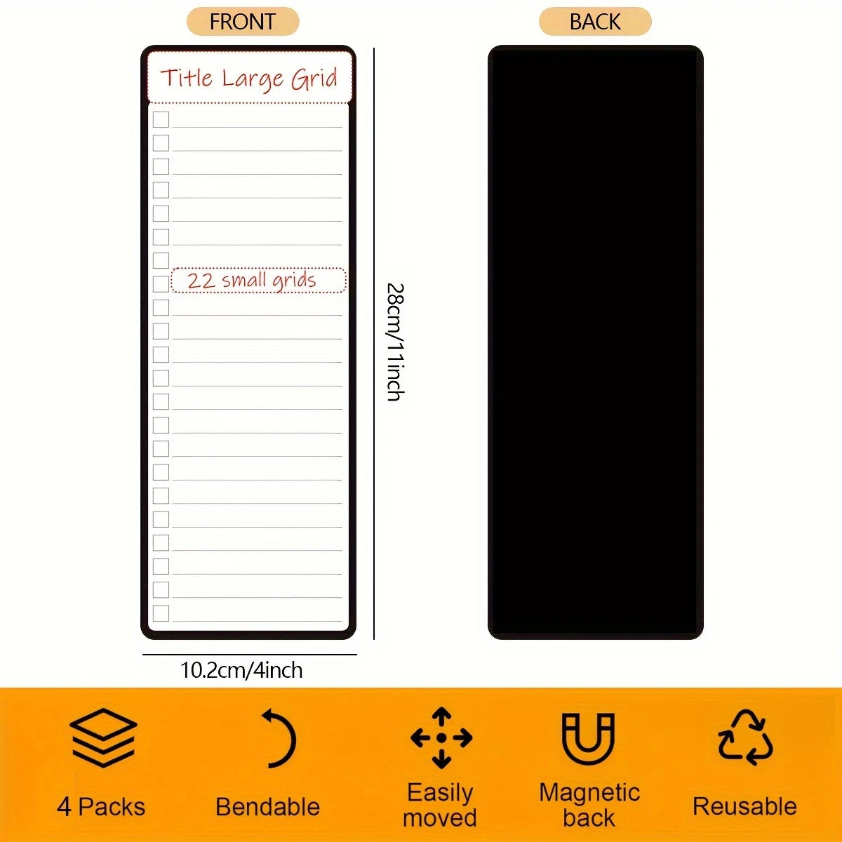 Multifunctional Magnetic Checklist Planner
