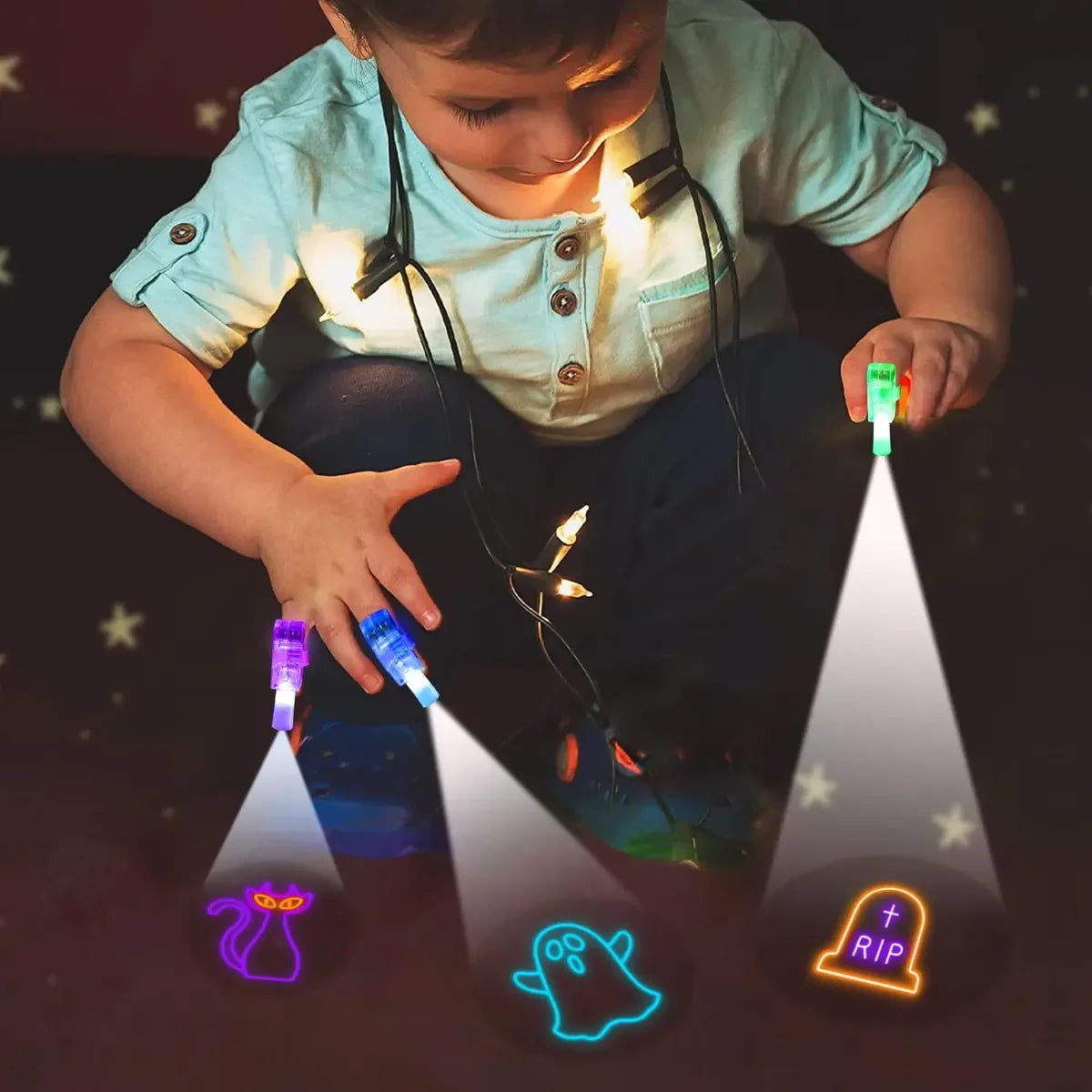 LED Finger Projector Lights