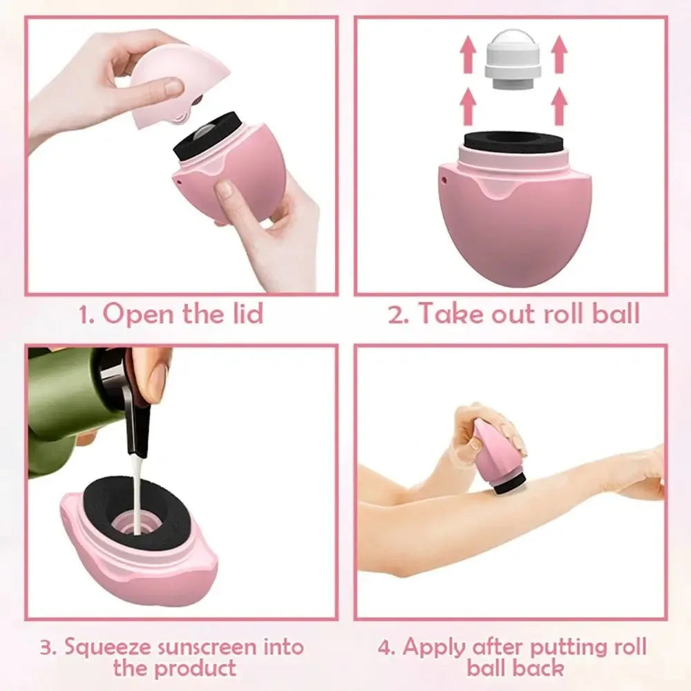Refillable Silicone Sunscreen Roller