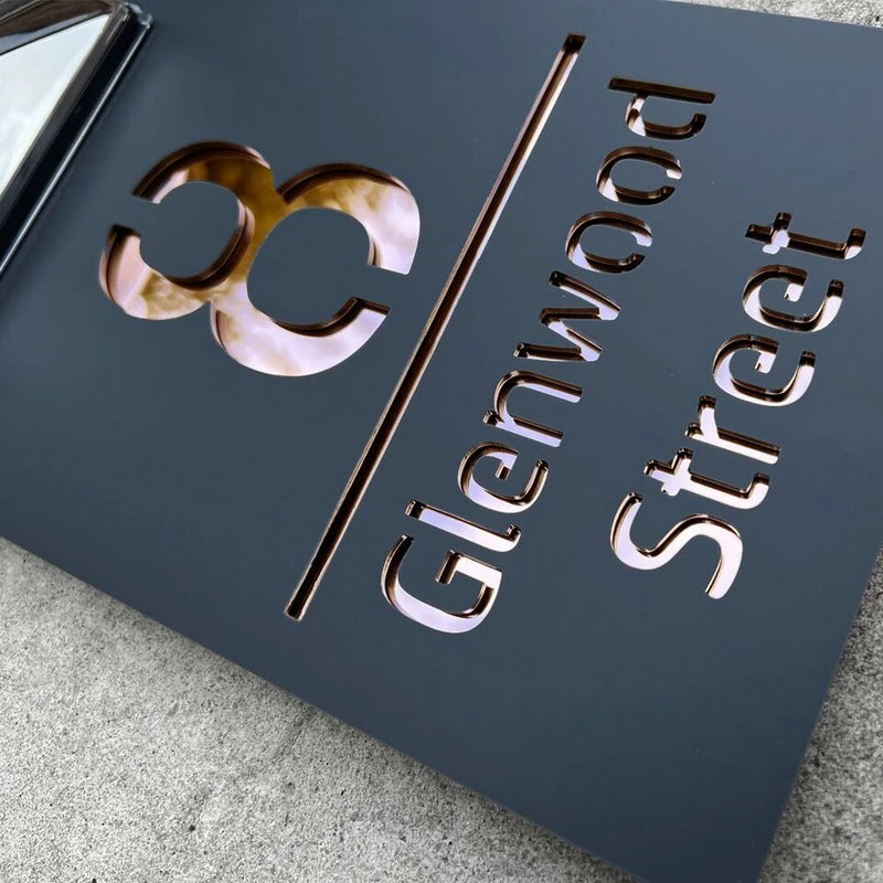 Solar House Address Sign Light