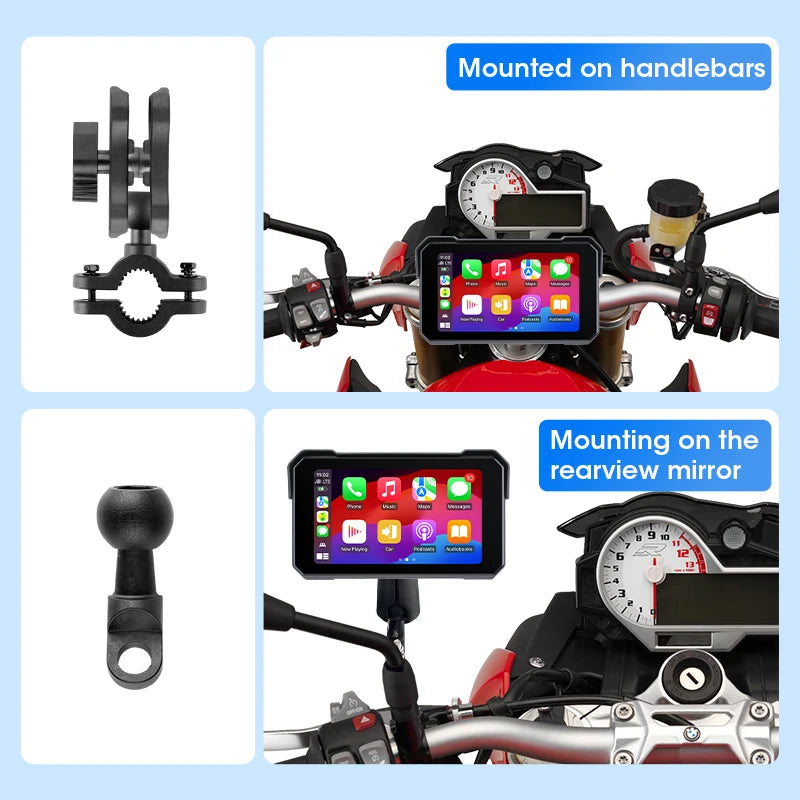 Waterproof Motorcycle Android Wireless Carplay