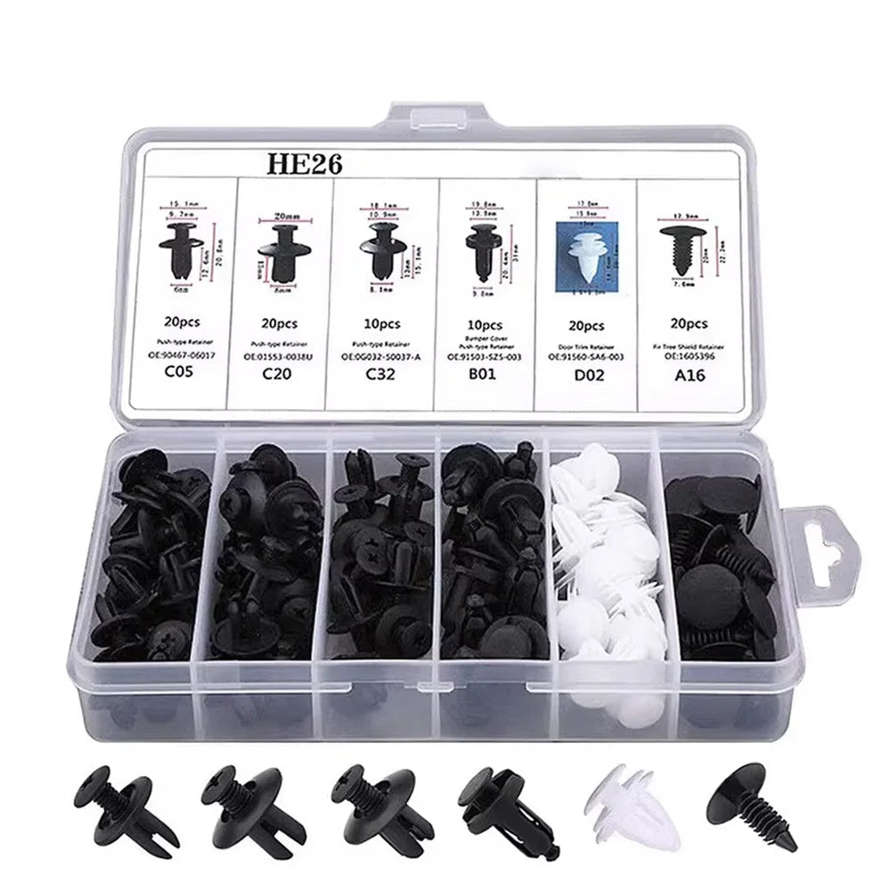 Universal Automotive Push Retainer Clip Kit