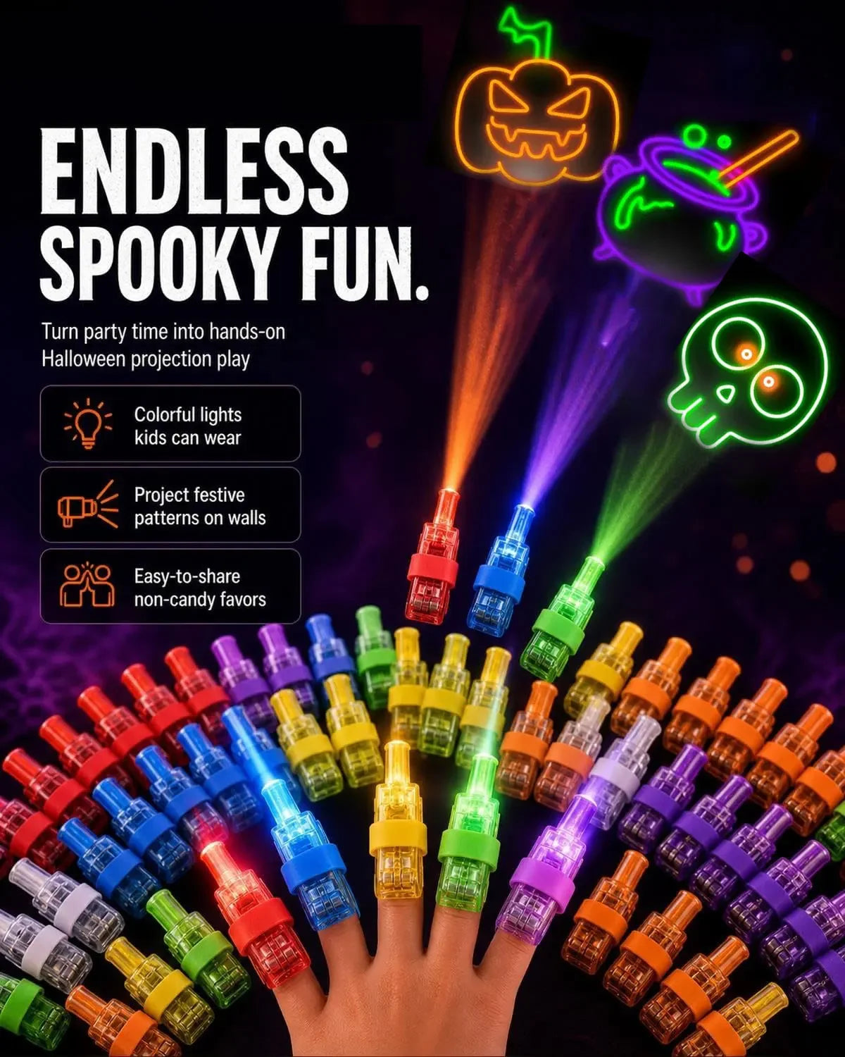 LED Finger Projector Lights
