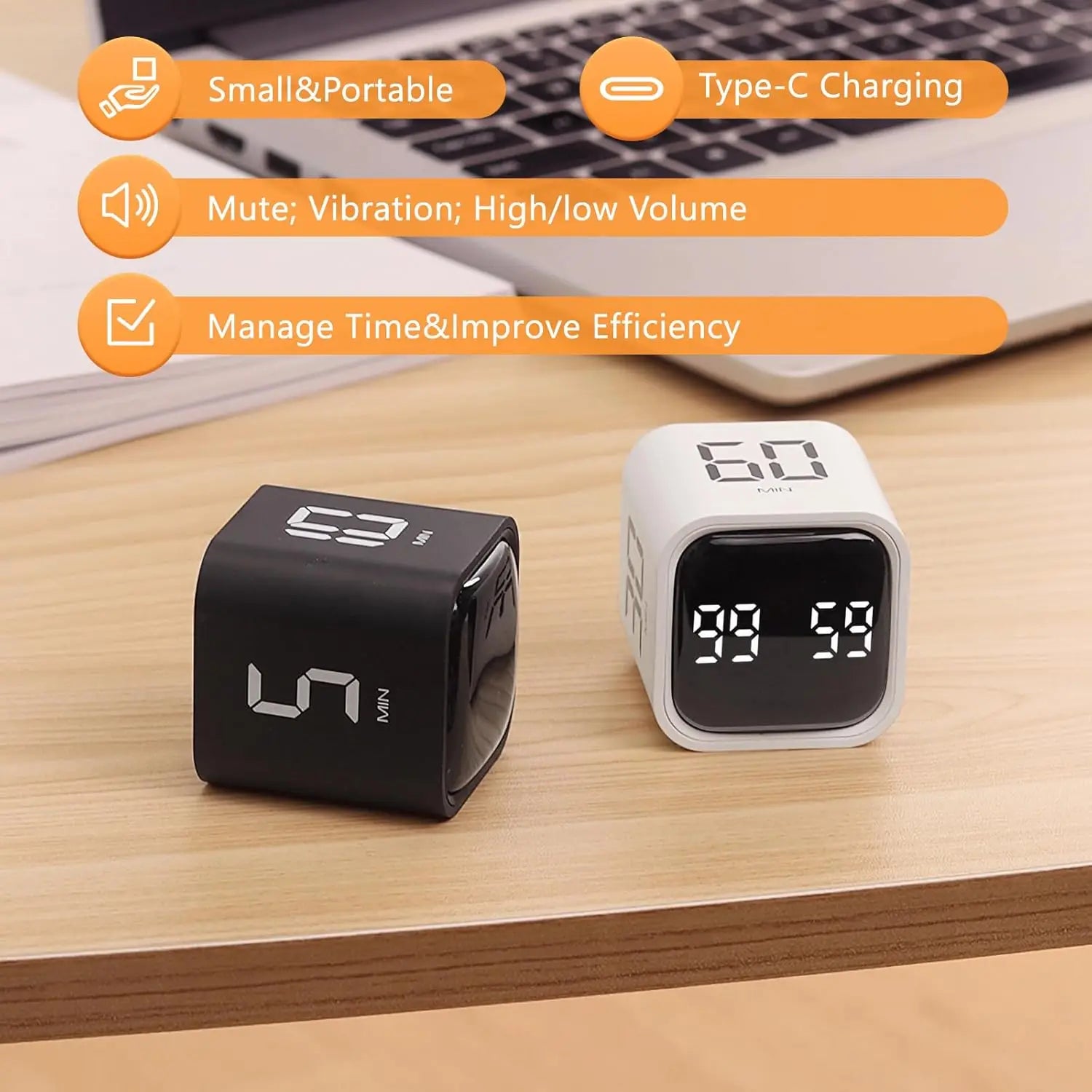Mini Cube Flip Digital Timer