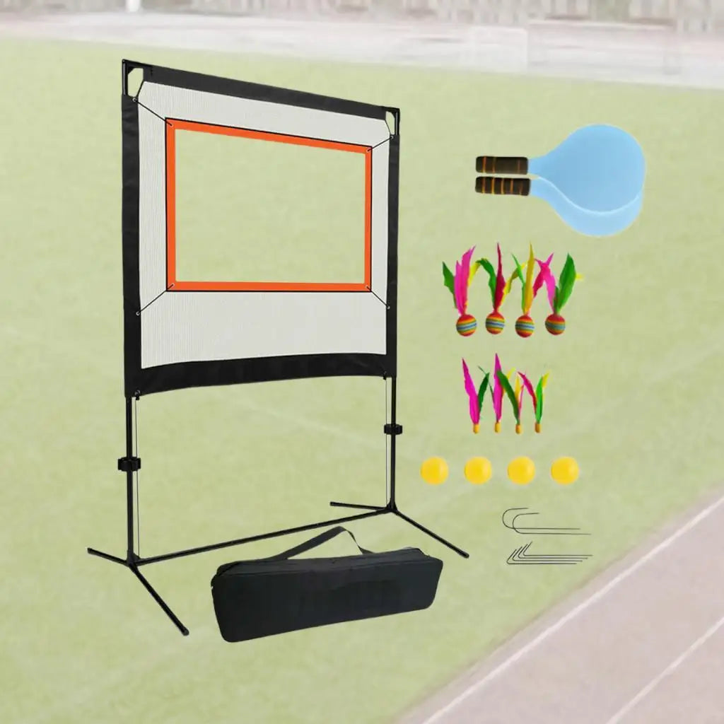 Badminton Net with Rackets