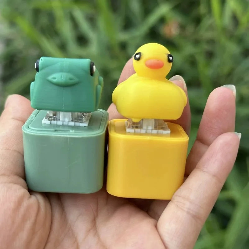 Duck / Frog Keyboard Style Fidget Keychain