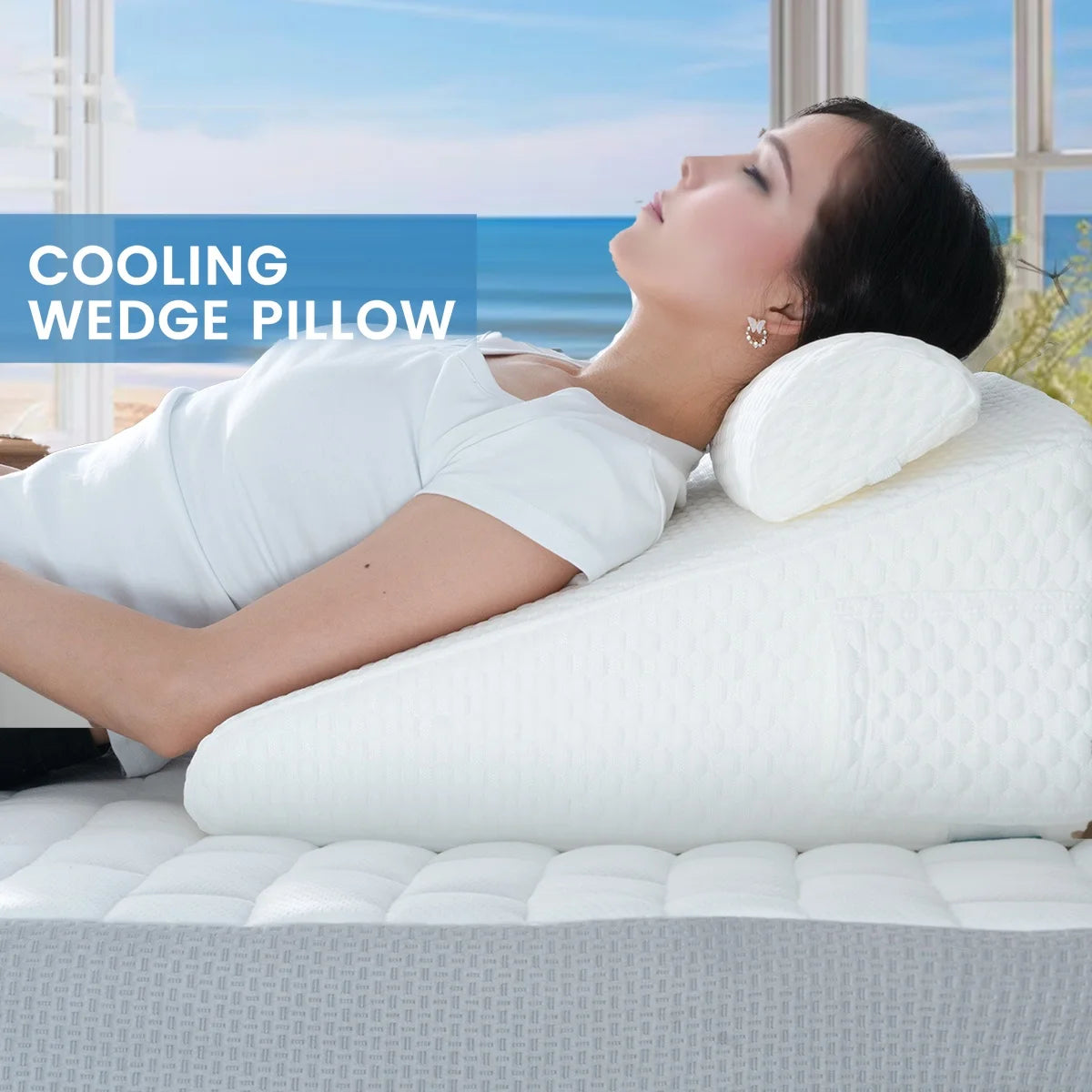 Memory Foam Wedge and Neck Pillow