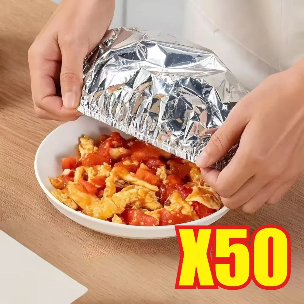 Reusable Elastic Aluminum Foil Food Covers