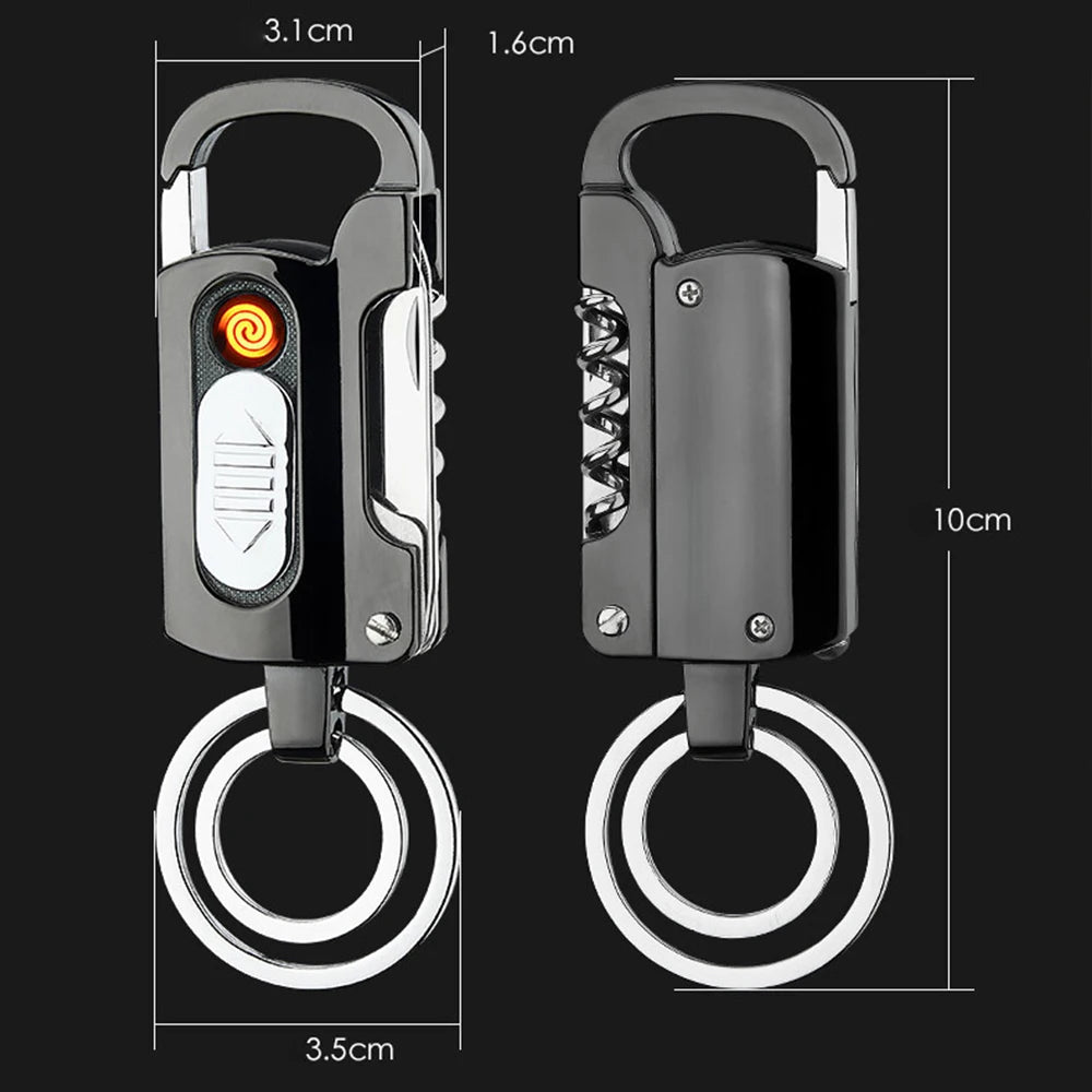 Multifunctional keychain lighter