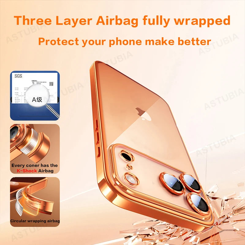 Shockproof Luxury Plating iPhone Case