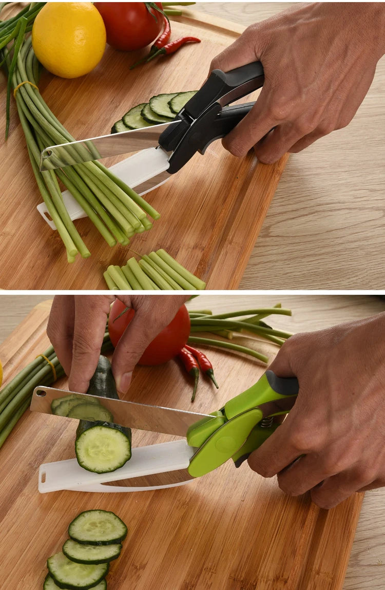 2 in 1 Scissors with Cutting Board
