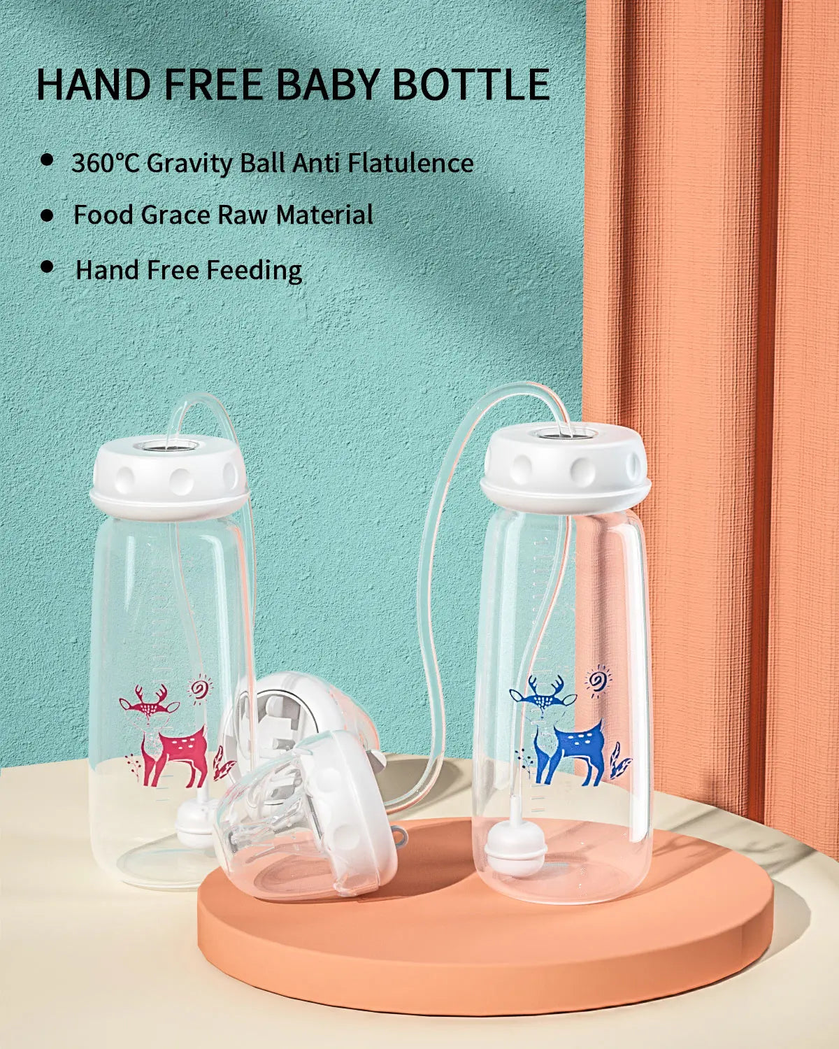 Hands Free Baby Feeding Bottle