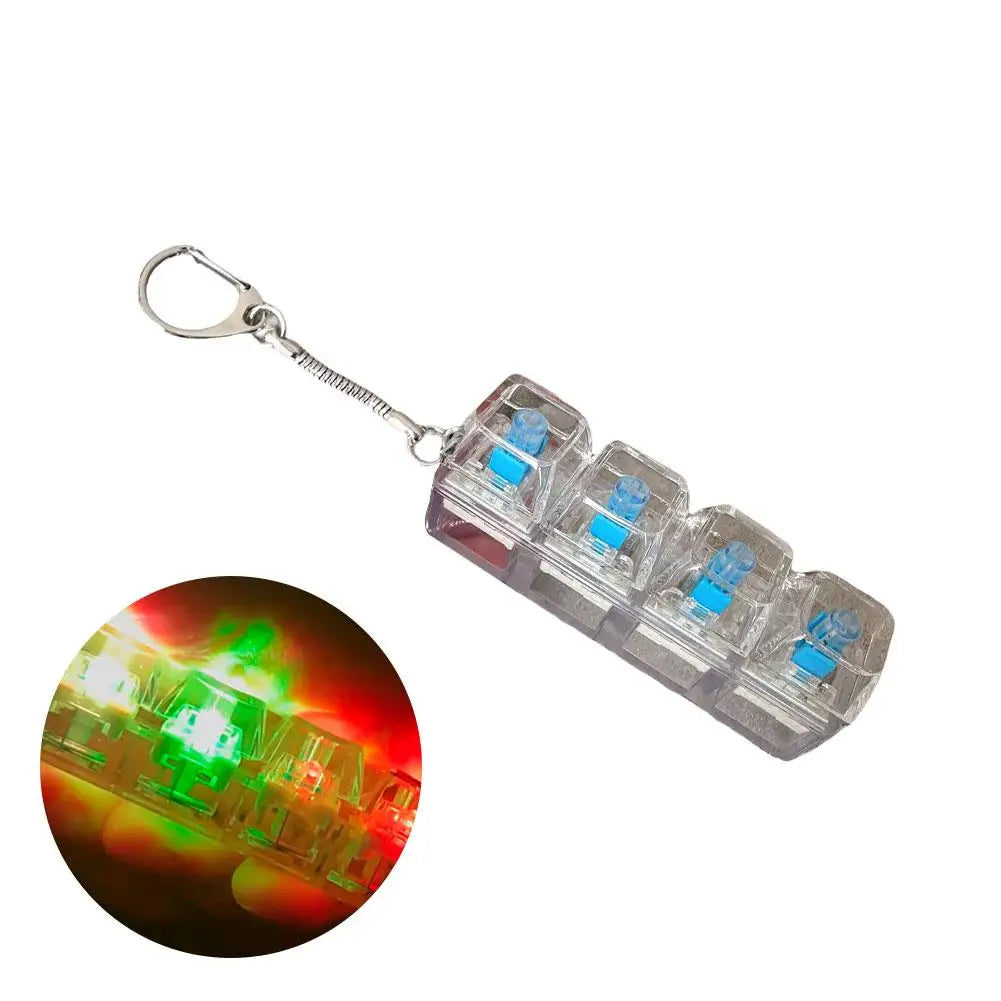 LED Stress Relief Keyboard Keychain