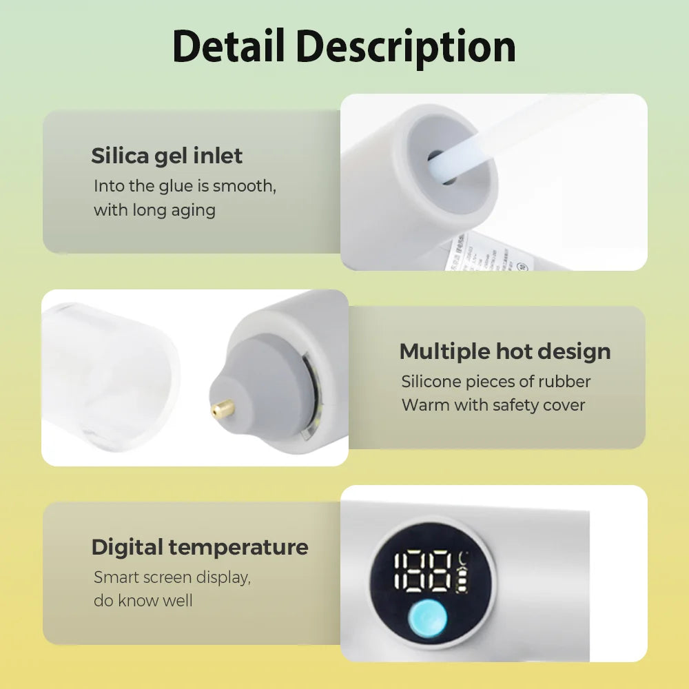 Cordless Hot Glue Gun With LED