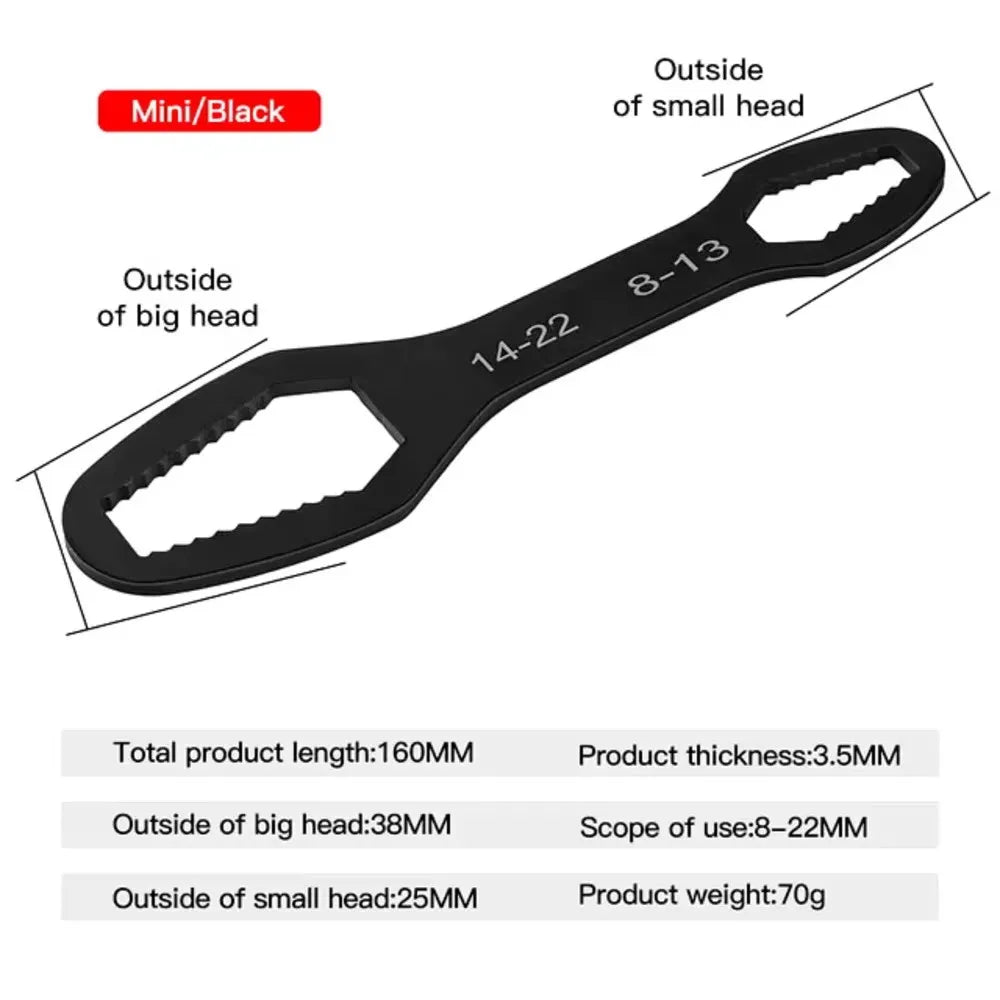 Universal Multi-size Double End Wrench