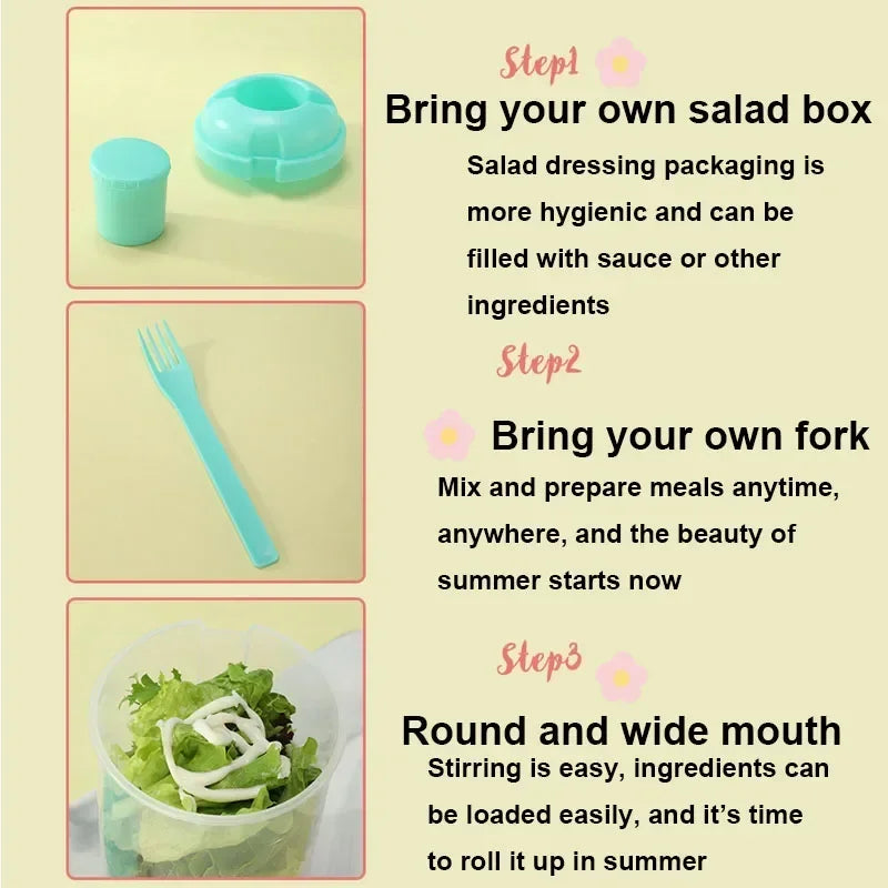 Portable Salad Cup with Fork