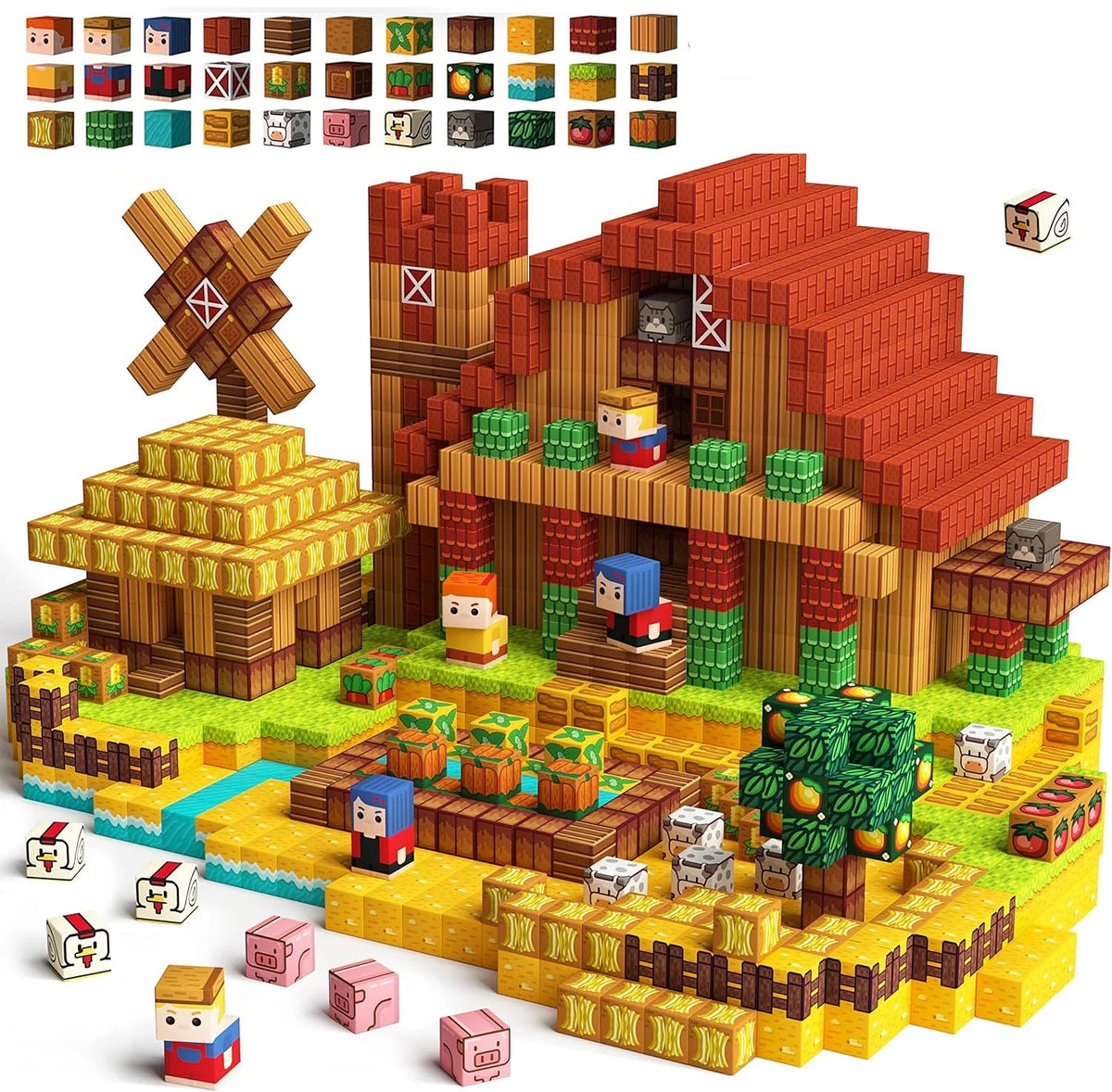 Mine World Magnetic Building Blocks