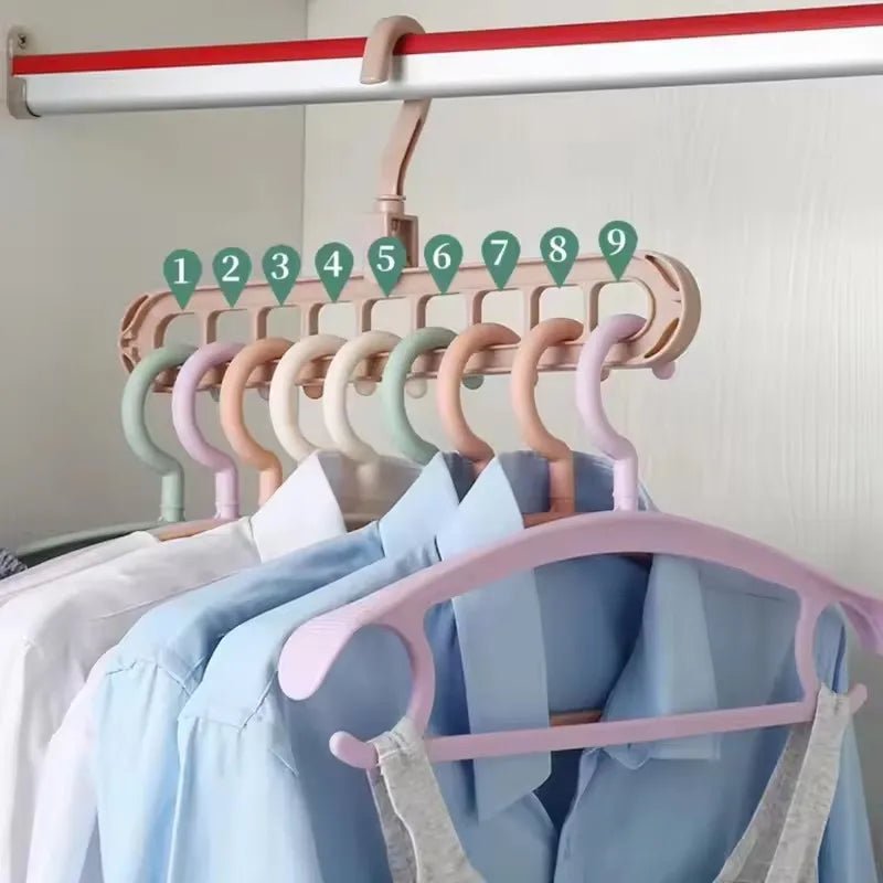 3Pcs 9-hole Clothes Hanger
