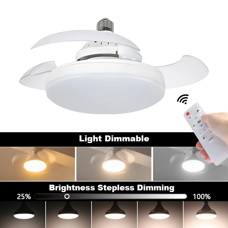 RC 2 in 1 Invisible Blade Ceiling Fan Light