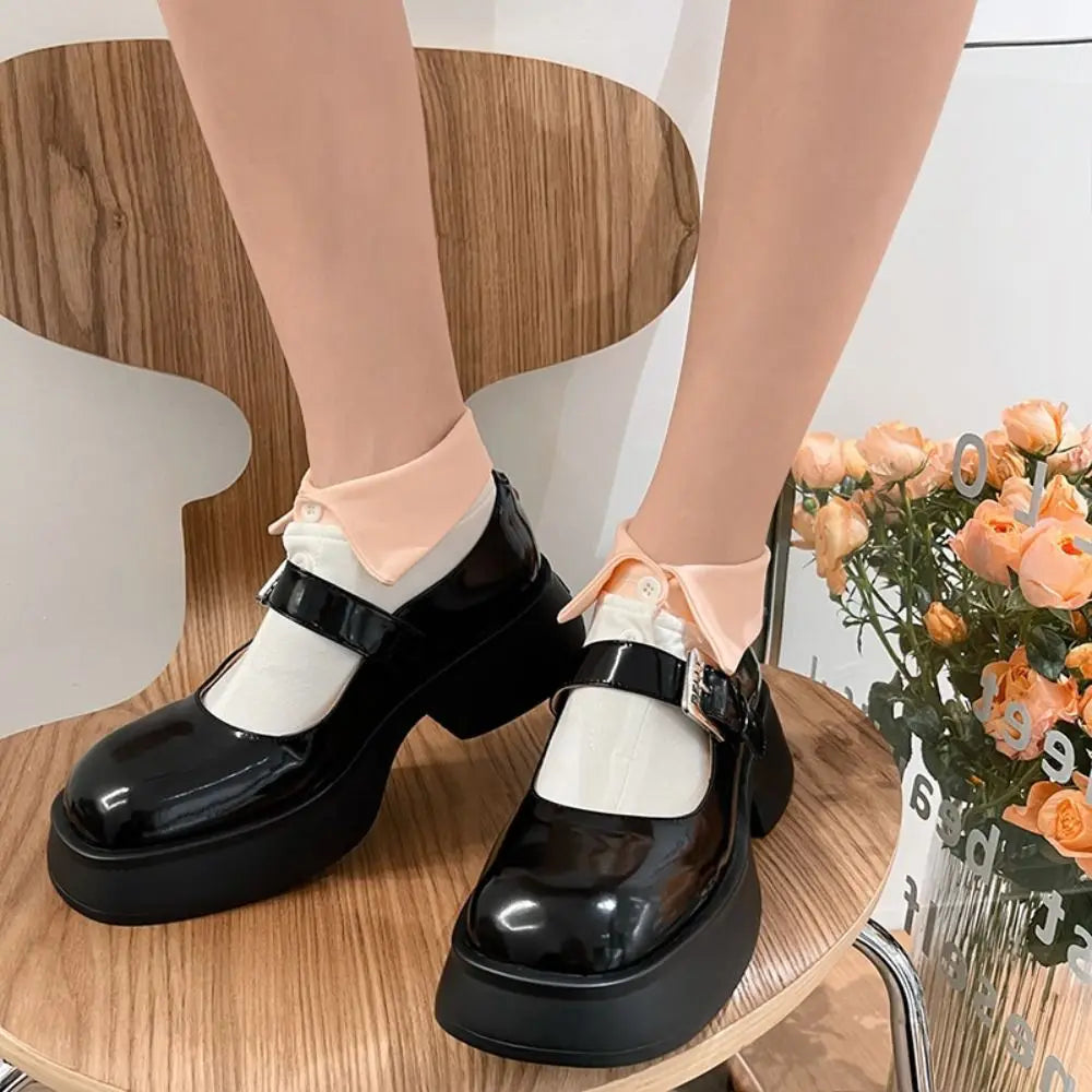 Soft Grip Button Ankle Socks