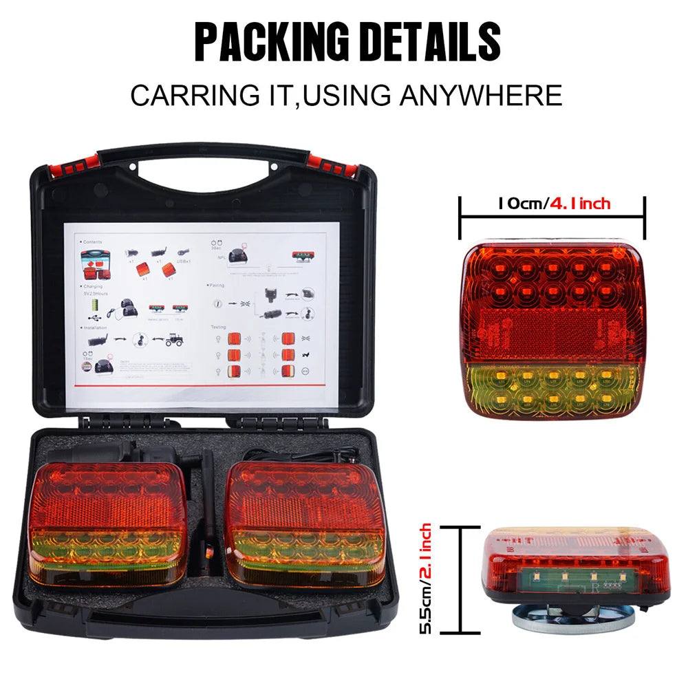 Magnetic Wireless LED Trailer Light 2PCS