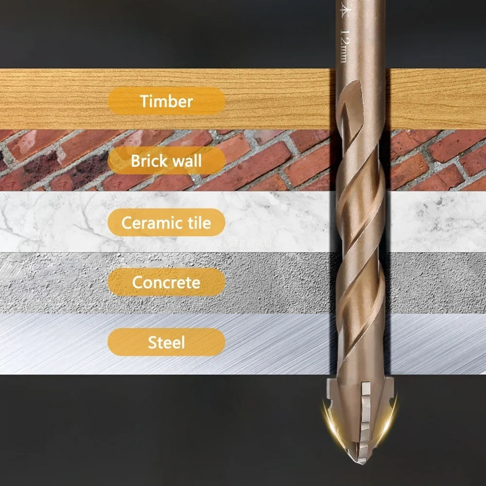 Titanium Steel Cross Drill Bit