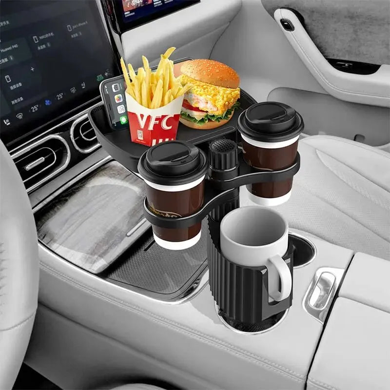 Car Cup Holder with Detachable Tray