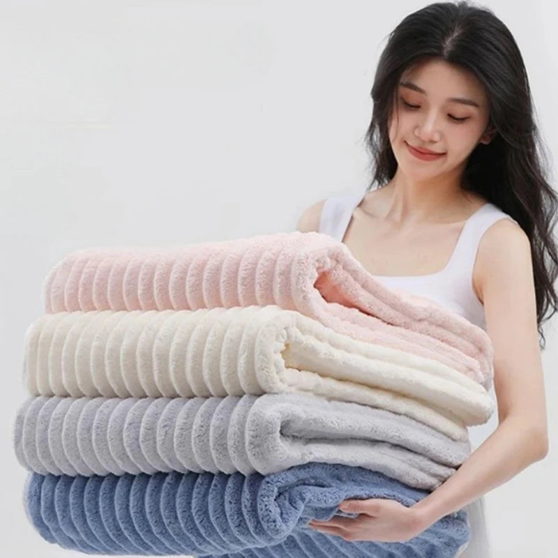 Quick Absorption Coral Plush Towel