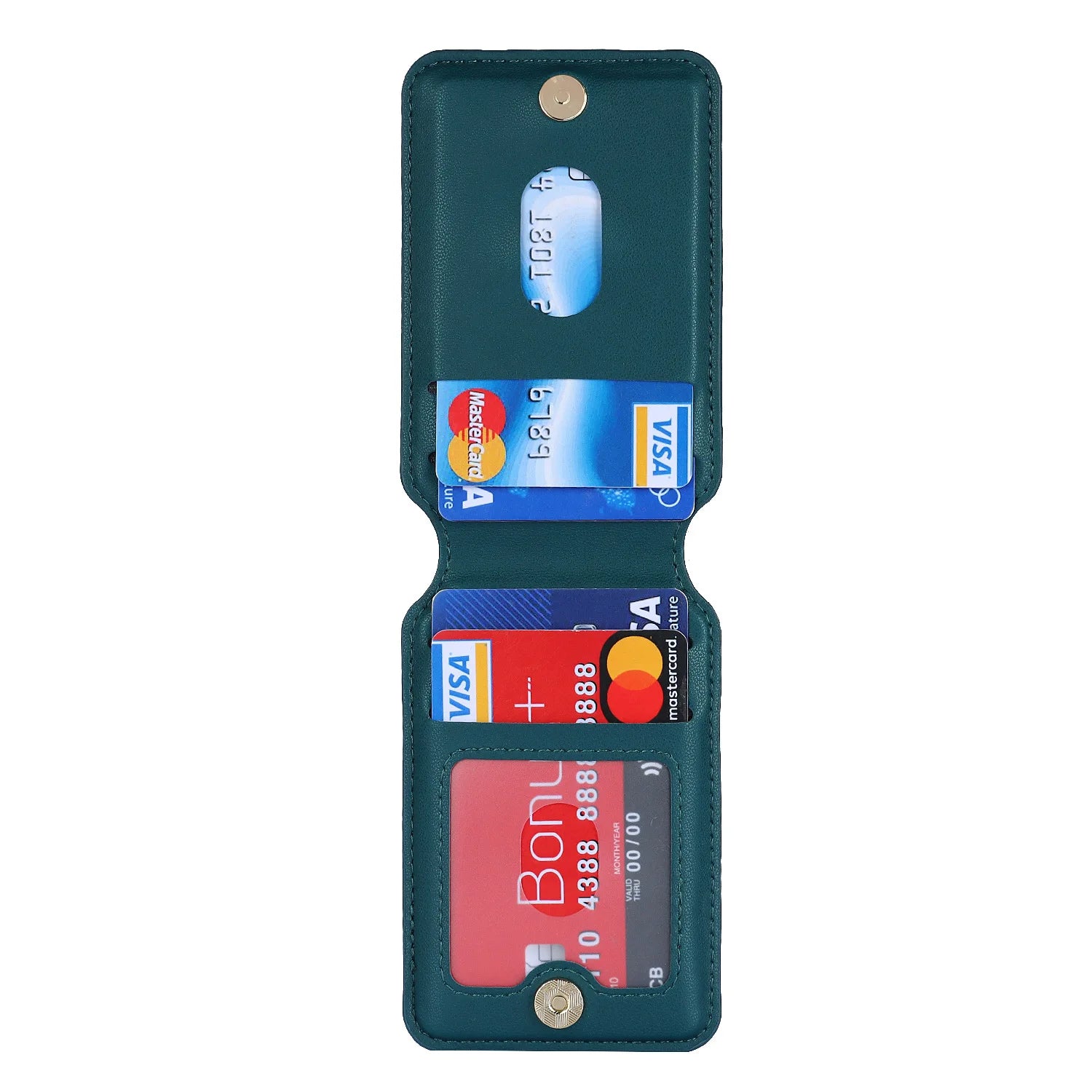 Foldable Magnetic Leather Kickstand Wallet