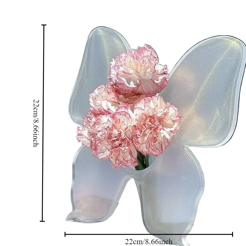 Acrylic Floral Photo Frame Vase