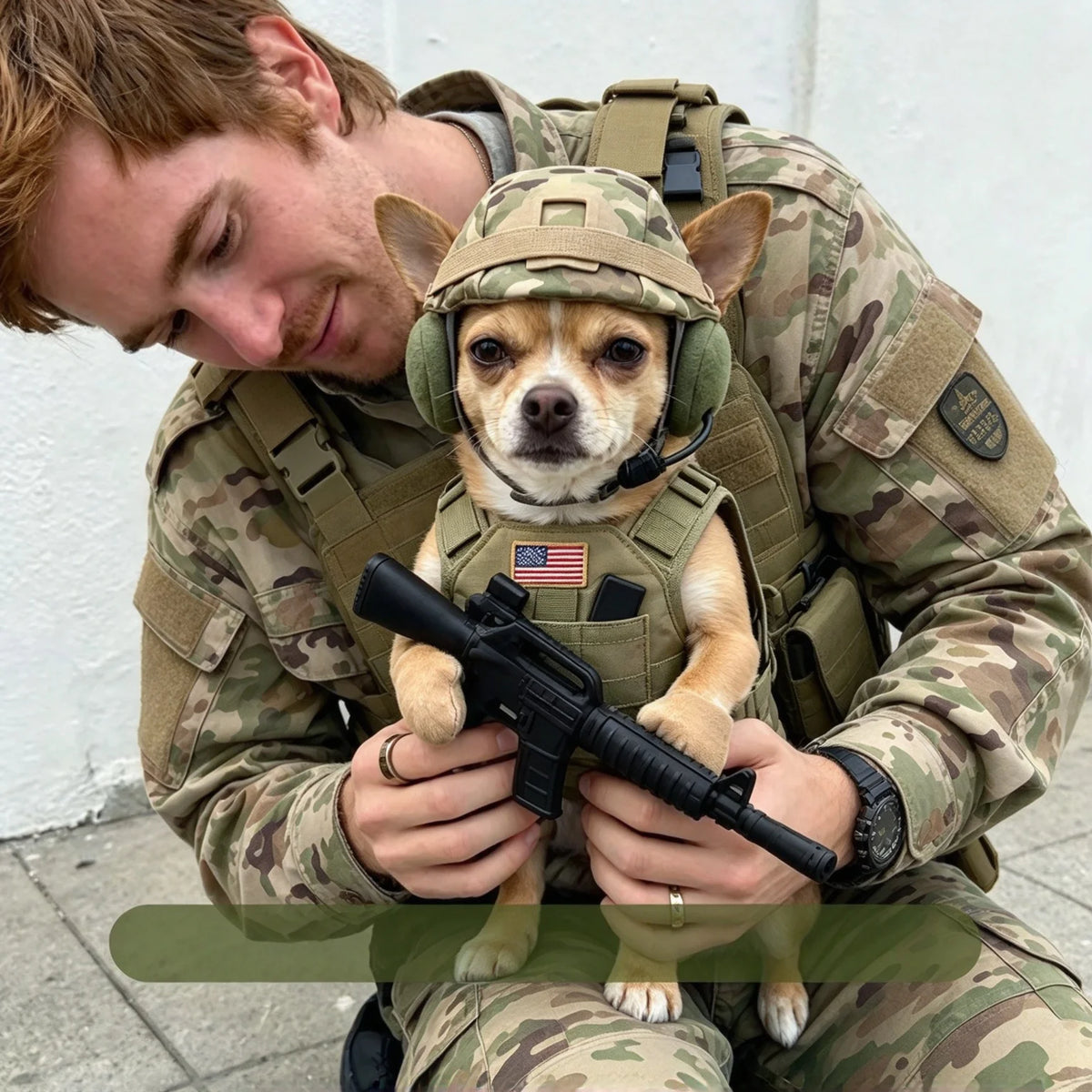 Pet Soldier Costume Set