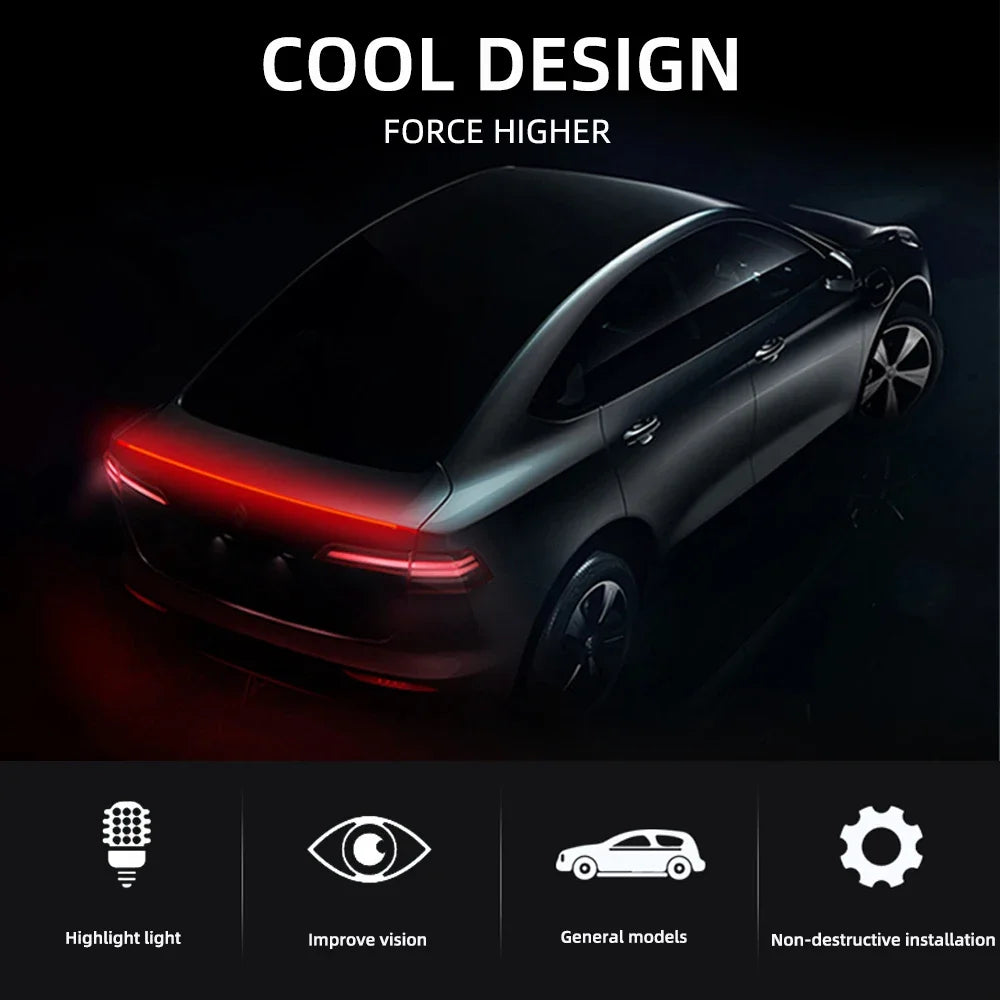 Carbon Fiber Car LED Spoiler Light Strip