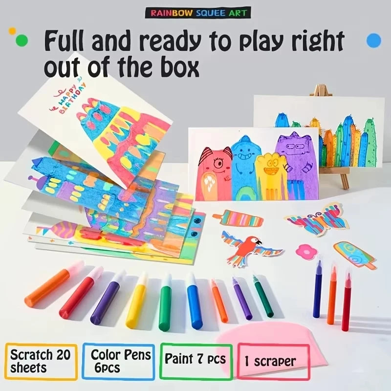 Rainbow Scratch Painting Art Kit