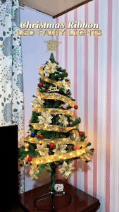 Christmas Ribbon Fairy Light For Decoration