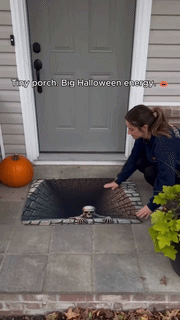 3D Skull Pit Illusion Doormat