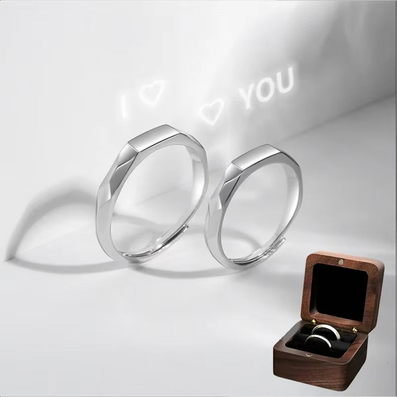 Adjustable Light Sculptured Couple Rings