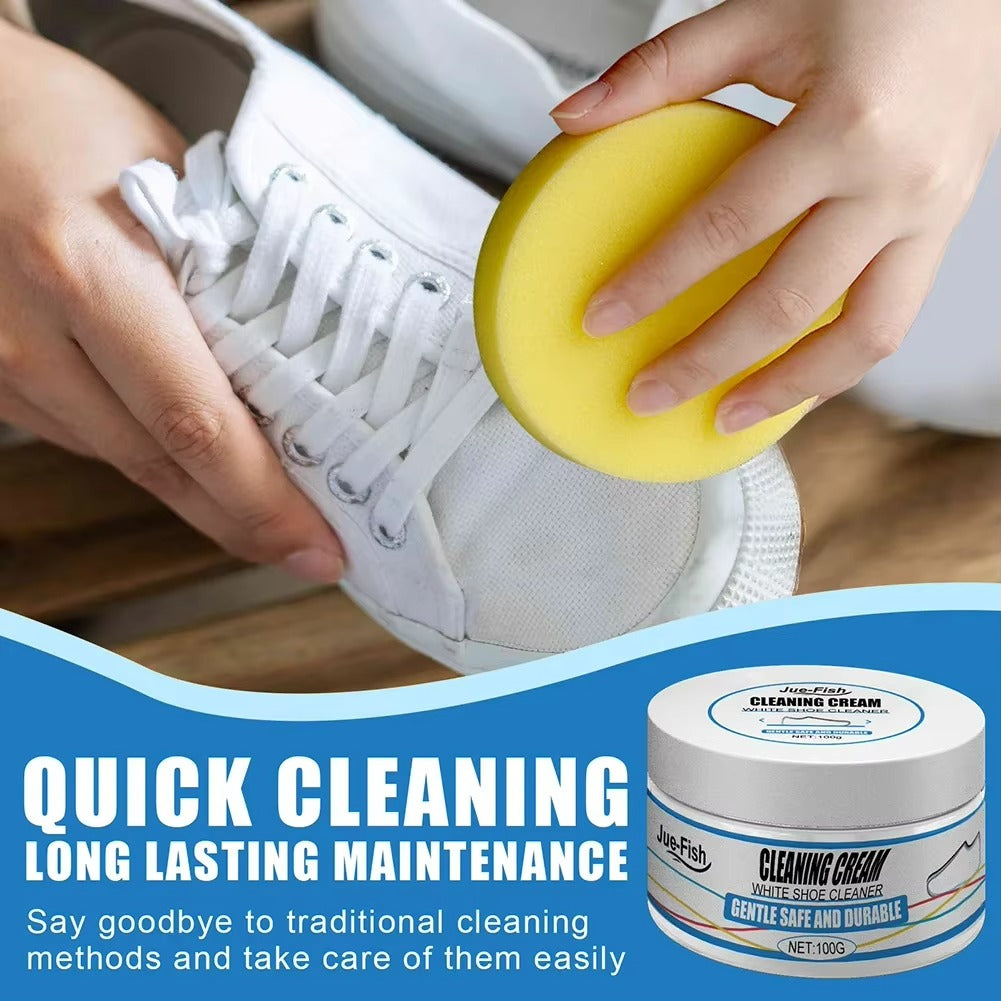 Shoe Whitening Cream With Wipe Sponge