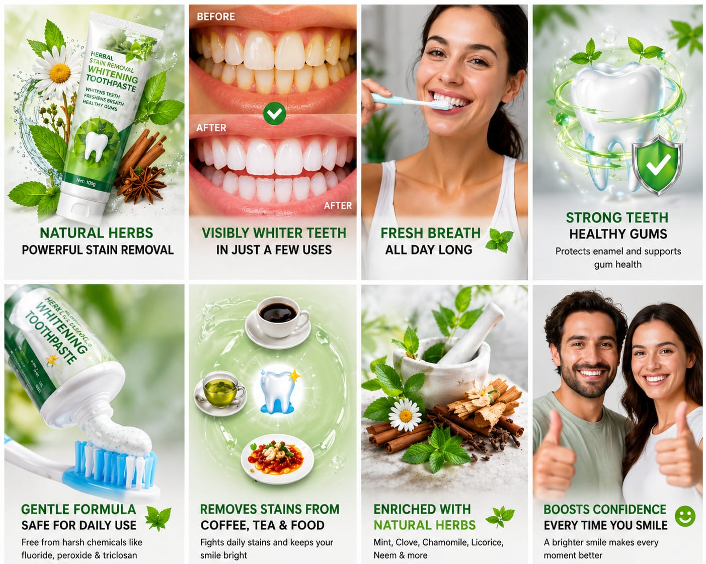 Herbal Stain Removal Whitening Toothpaste