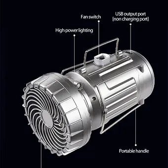 Lanterns Camping Solar Fan LED Light