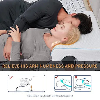 Memory Foam Couples Pillow with Arm Rest