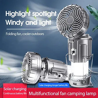 Lanterns Camping Solar Fan LED Light