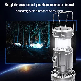 Lanterns Camping Solar Fan LED Light