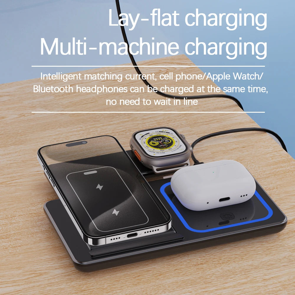 3 in 1 Foldable Wireless Charging Stand