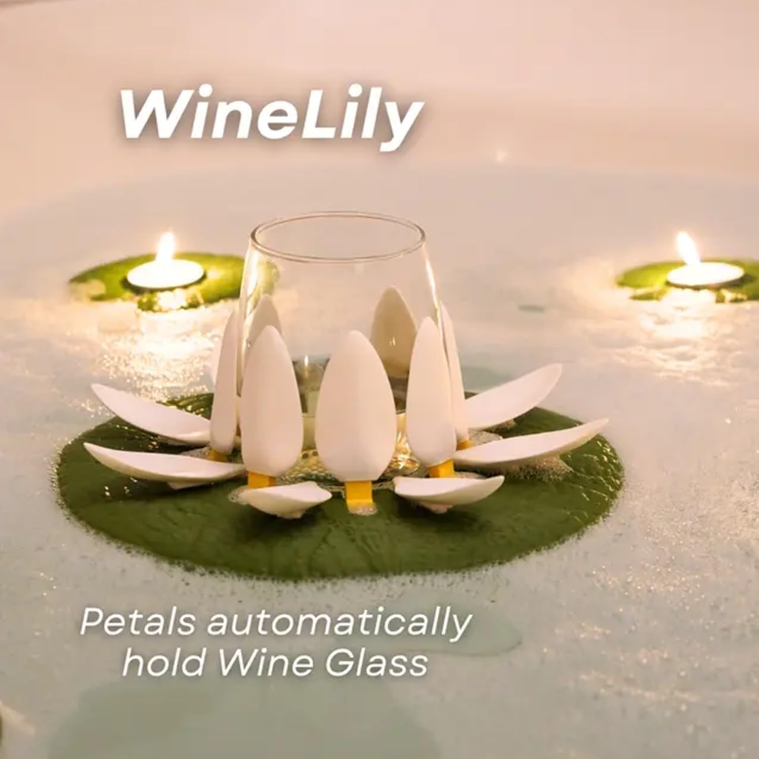 Floating Lotus Candle Holder - 4Pcs