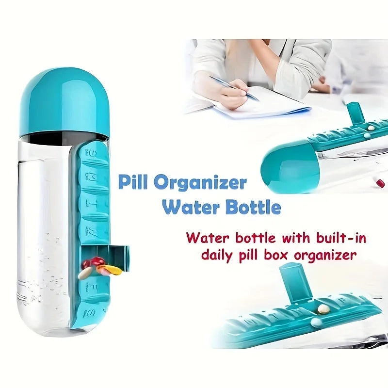 Travel Pill Storage Water Bottle