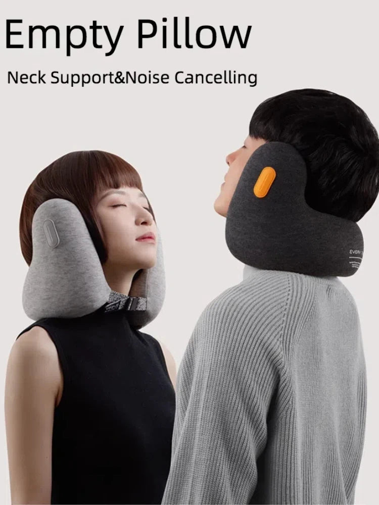 Travel Pillow with Noise Canceling Earmuffs