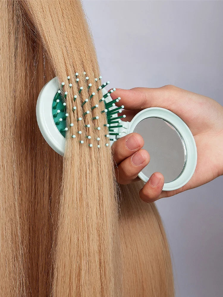 Foldable Mini Comb with Mirror