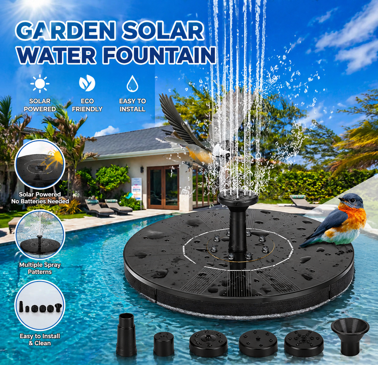 Solar Water Fountain
